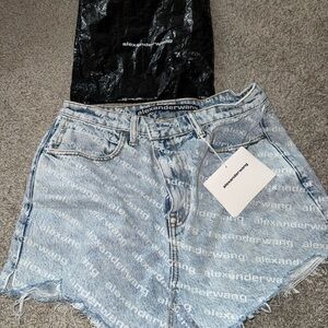Alexander Wang Light Blue Denim Shorts